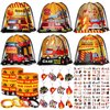 SNLN Fire Truck Party Favors Birthday Supplies, Firefighter Drawstring Bag Keychain Silicone Bracelet Tattoo Sticker, Firetruck Birthday Party Goodie Bag Stuffers Fillers Classroom Rewards for Kid