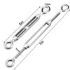 TooTaci 10 Pack M5 Turnbuckle Eye and Eye, 304 Stainless Steel Turnbuckle Wire Tensioner, Adjustable Turnbuckles for Cables Wire, Cable Tightener for Tension, Garden Trellis, Cable Railing