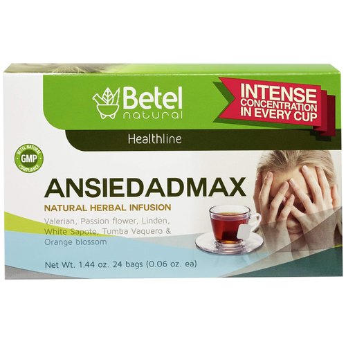 Ansiedadmax Tea by Betel Natural - Natural Support for Health and Relaxation - 24 Tea Bags