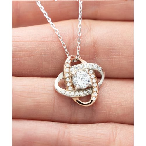 Take Thai Real Origin Nice Wife Love Knot Rose Gold Necklace, You're The Light in My Life, The Song in My, Reusable Gifts for Wife, Birthday Gifts, Husband, Present, Gift Ideas, Card, Flowers