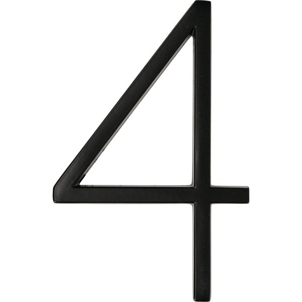 Distinctions 844714 Upgraded 5" Black 5" Floating House Number 4