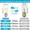E17 LED Bulb Dimmable, 30W-40W Incandescent Equivalent, Daylight White 6000K, Fit for LG Frigidaire Kenmore Whirlpool GE Over The Range Microwave, 125V 3W 360LM E17 Base, Repalces 6912W1Z004B, 2 Pack