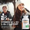 Bronson Vitamin K2 (MK7) with D3 Supplement Non-GMO Formula 5000 IU Vitamin D3 & 90 mcg Vitamin K2 MK-7 Easy to Swallow Vitamin D & K Complex, 60 Capsules