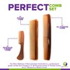 3 Piece Professional Cellulose Acetate Comb Set - USA MADE - Pocket Comb, Mustache Beard Comb, All Purpose Comb
