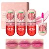 Mrettick 3PCS Lip Gloss,Hydrating Lip Oil Tinted Set | Long Lasting | Non-Sticky | High Shine for Plumper Looking Lips,Moisturizing Lip Oil Gloss for Lip Care and Dry Lips