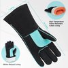 DURATECH Welding Gloves, 16″Long Sleeve Fireplace Gloves with Kevlar Stitching, 932℉ Heat/Fire Resistant Cow Leather Gloves, Carbon Fiber Lining, for Mig, Tig, Stick, Forge, BBQ, Grill, Fireplace