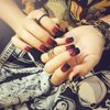 SIUSIO 24Pcs Fake Nails Black Red Full Cover Short Gradient Jewelry Top Coat Maple Leaf False Nail Covered Gel Nail Art Tips Sets for Women and Girls