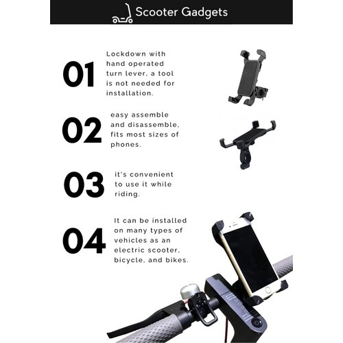 Adjustable Phone Stand Holder for Electric Scooter Comfort Riding