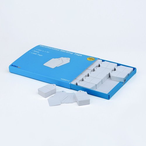 Price Tags Without String, 1000pcs Smooth Surface White Tags Marking Merchandise Unstrung Tags Small Label Hang Tags for Pricing Gift Jewelry Clothing Yard Sale Garage Supplies 1.75 x 1.093 inch