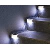 Solar Step Lights Outdoor Solar Powered Railing Lights 1 LED Fence Post Outdoor Stairs Lights for Outdoor Pathway Yard Patio Stairs Step Fences,White Lampshade,White,4 Pack
