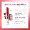 KQueenest Matte Liquid Lipstick with Clear Lip Gloss Mirror, Dual Ended Lip Color Long Lasting Non Sticky Lip Stain High-Pigment Burgundy Lip Stick Double Effect 24 Hour Superstay Lip Makeup