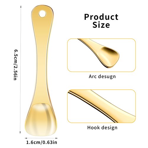 WY LIGHTING LEVEL 3Pcs Mini Skin Care Spoons Reusable Cosmetic Scoop Massage Metal Makeup Spatula Face Cosmetic Applicator Scoop Beauty Cosmetic Tool for Cream Lotions Moisturizers Mixing and Sampling