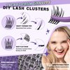 Lash Extension Kit for Beginners BM02 Eyelash Extension Kit 156pcs D Curl Flat Matte Lash Clusters Kit Natural and Soft Lash Kit Flat Band 8-18 Mixed Individual Lashes Kit Double Tips(FDset-BM02)