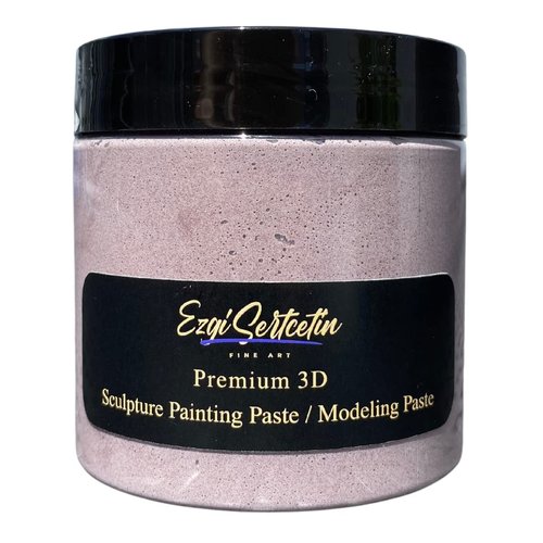 Ezgi Sertcetin 3D Sculpture Painting Paste|Texture Paste|Decorative Plaster|Ready to Use|Unique Metallic Pearl and Neon Colors|Ideal for Artwork|Stencil|Flowers|Texture and Art Relief|6 oz (Mulberry)