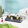 OLYCRAFT Acrylic Minifigure Display Case Box Display Case for Minifigure Action Figures Blocks Removable Display Box Cube Showcase for Models Gifts Dustproof Storage Display Boxes - Black