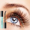 Black Waterproof Mascara No Clump Volumizing Eyelash Smudge Proof Mascara Black Curved 4D Silk Fiber Brush Natural Extension Lash Mascara (Curved Fiber Brush)