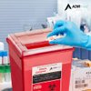 AdirMed Sharp Needle Disposal Container for Home, Clinic, Office, Barber Use with Flip Open Lid (8 Quart -2 Pack)