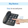 Big Button Phone for Elderly, HePesTer P-02 Amplified Corded Phone for Hearing Impaired Aid with Extra Loud Ringer Landline Telephone for Seniors Home House Phone Wall Mountable