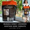 BeePower All Natural Manuka Honey Lozenges | Cough Drops For Soothing Dry, Sore Throat | Contains 40 Lozenges Ginger Lemon Flavor | MGO 500+ 6.7 Oz