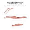 Pretty memory Eyelash Applicator Tool Stainless Steel Lash Tweezers Curved Eyelash Tweezers for Easy Lash Application and Removal, Rose Gold