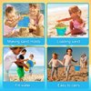 TOY Life Collapsible Sand Toys for Toddlers 1-3, 3 Packs Collapsible Buckets with Shovels, Collapsible Beach Toys for Kids Ages 4-8 8-12, Foldable Buckets, Toddler Beach Toys, Sandbox Toys for Kids