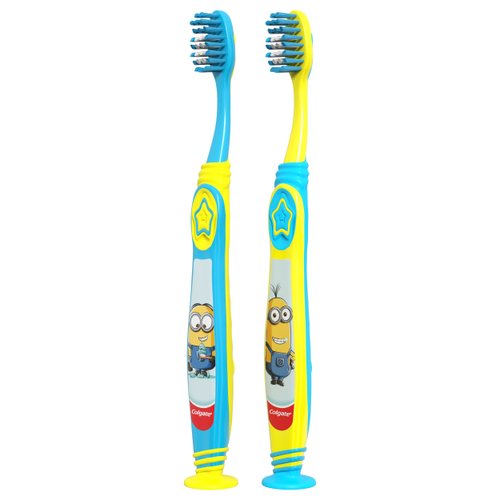 Colgate Kids Toothbrush with Suction Cup, Extra Soft - Minions (2 Count)