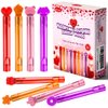 VKTEN 32Pcs Valentines Day Mini Bubble Wands Assortment 8 Styles Bubble Party Favors for Kids, Bubbles for Kids, Valentines School Classroom Exchange Prizes Gifts