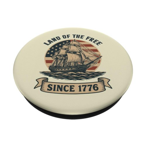 Land of the Free Since 1776 4th of July USA Independence Day PopSockets Adhesive PopGrip