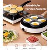 HUPECHAM 4-Cup Egg Pan Nonstick, and Healthy Granite Egg Frying Pan, Versatile Breakfast Skillet for Eggs, Pancakes, Plett, Crepes, Compatible with Gas Stove and Induction Cooktop