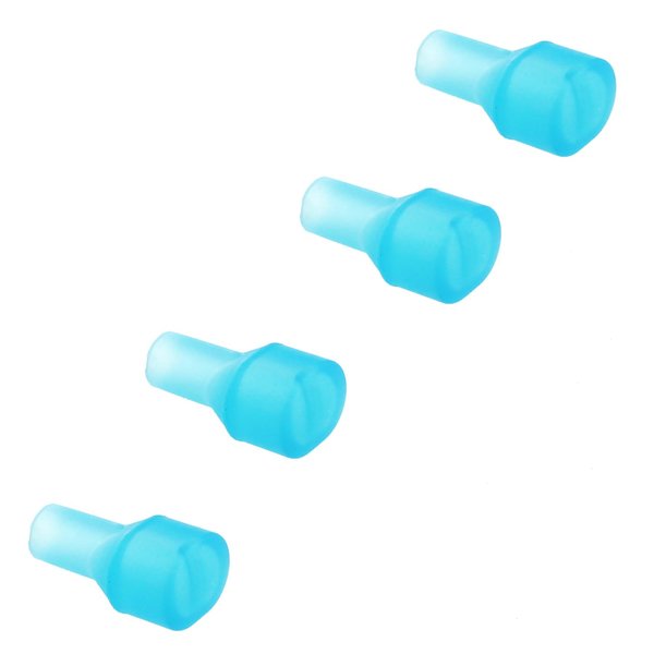 TAODAN 4PCS Water Reservoir Replacement Part Water Bag Bite Valve Replacement Mouthpiece Food Grade Silicone Bite Valve Replacement Mouthpiece Blue Replacement Water Bag Pack Valve