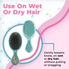 Wet Brush Squirt Detangler Hair Brushes - Free Spirit, Ocean - Mini Detangling Brush with Ultra-Soft IntelliFlex Bristles Glide Through Tangles with Ease - Pain Free Comb for All Hair Types