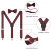 HABITER Kids Suspenders Adjustable Suspenders Set With Bow Ties for Boys and Girls