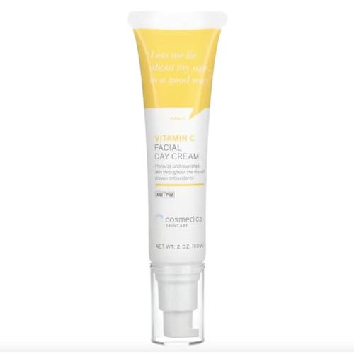 Cosmedica Skincare Vitamin C Facial Moisturizer – 15% Vitamin C Facial Day Cream - 2 ounces – Protects and nourishes skin throughout the day – Vegan, Cruelty Free Skincare
