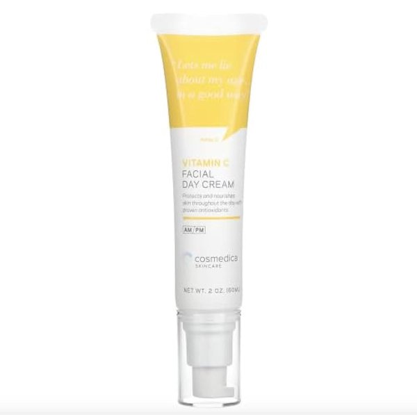 Cosmedica Skincare Vitamin C Facial Moisturizer – 15% Vitamin C Facial Day Cream - 2 ounces – Protects and nourishes skin throughout the day – Vegan, Cruelty Free Skincare