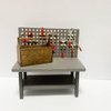 1:12 Dollhouse Miniature Tool Workbench with Accessories Miniature Dollhouse Garage Garden Furniture (Darkgreyworkbench)