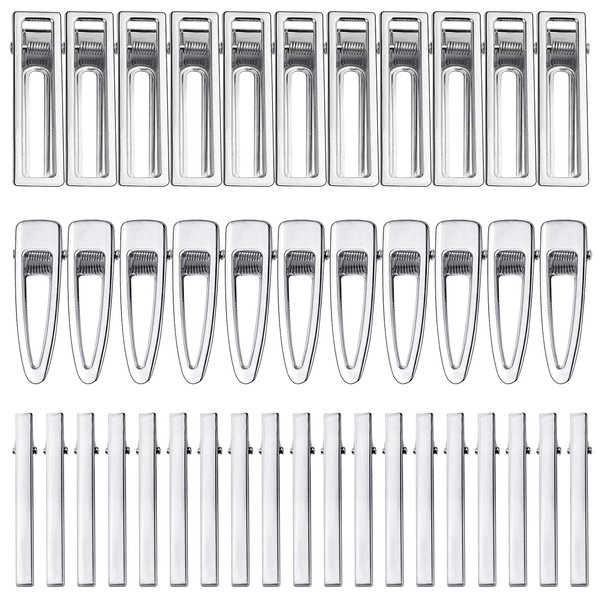 Bskifnn 60PCS Hair Clips for Silicone Resin Molds, DIY Hair Bow Clips Pearl Hairpin Hair Accessories for Girls and Women (Silver)