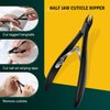 FVION 4mm Jaw Professional Cuticle Nippers, Salon-Quality Cuticle Trimmers for Precision Nail Care, Premium Stainless Steel Cuticle Clipper Cuticle Remover Tool - Black