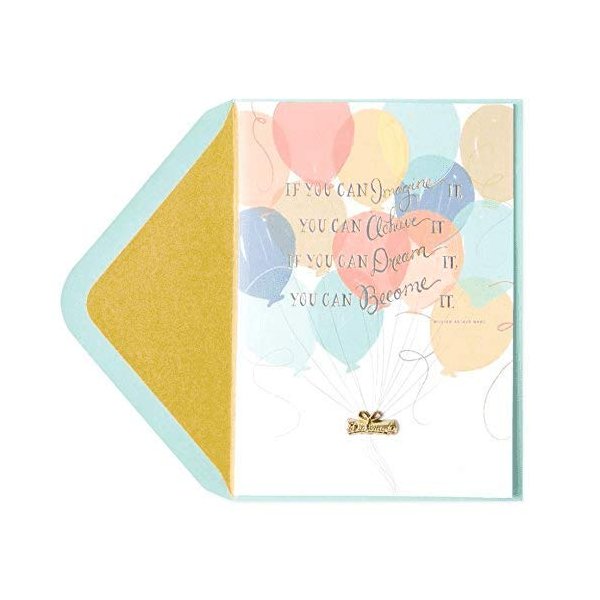 Papyrus Graduation Card - Balloons with Diploma Charm