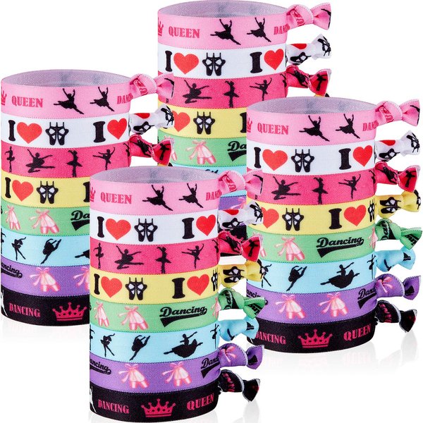 32 Pieces Ribbon Hair Ties Derby Hair Accessories Sports Elastic Ribbon Tie Gifts Mexican Festival Hair Accessories for Derby Horse Racing Decor Girls Women