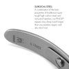 GERMANIKURE Tower Point Cuticle Trimmer - 1/2 Half Jaw Nipper - Ethically Made in Germany - FINOX Stainless Steel Professional Sharp Cuticle Remover in Leather Case – Manicure Tool, r145, 5mm