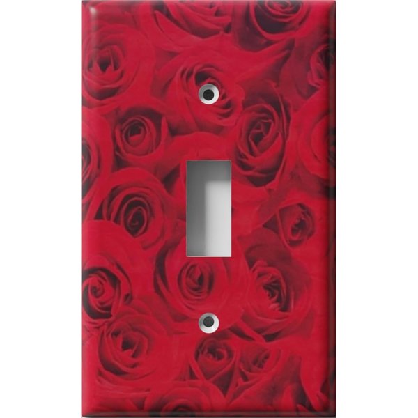 SnazzySwitch Red Roses Decorative Light Switch Cover - Single Toggle Wall Plate