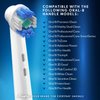 Professional White Replacement Brush Heads w/ 3D Whitening, Compatible with Oralb Braun Electric Toothbrush- 12 Pro Style- Fits The Oral-B Kids Care 1000 Etc.