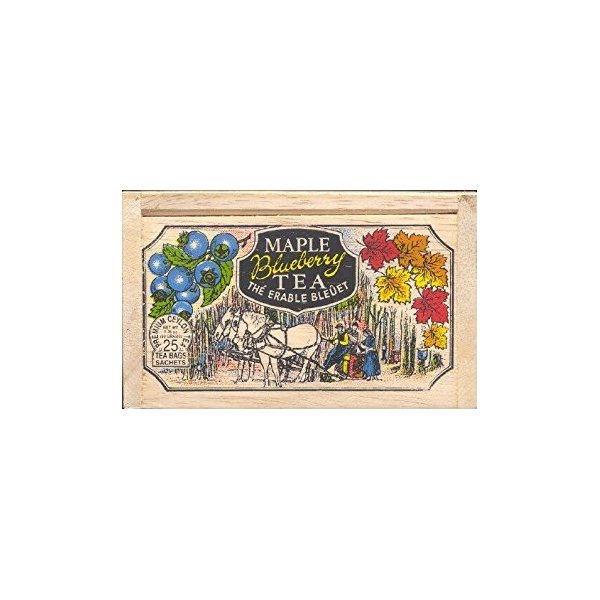 The Metropolitan Tea Company 62WD-618B-109 Maple Blueberry 25 Teabags in Wood Box