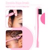 Edge Brush, Slick Back Hair Brush, Hair Accessories Comb Set 3Pcs, Rat Tail Comb for Parting Hair, Teasing Comb for Add Volume Fullness, Edge Brush for Edge Control Black Hair