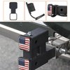 leediga 1 PC Car Trailer Hitch Cover, 3.1" x 3" TPU American Flag Plug Trailer Protector Decorative Dustproof Base Cover, 2" Square Mouth Receiver Tube Fitting, Compatible with Most Car Models (Red)