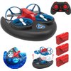 AIROKA 3 in 1 Sea Land and Air 360° Rolling Waterproof RC Drone, Four Axis Aircraft High Speed Drift Cars RC Foam Boat Toys,for Beginners and Gift to Boys and Girls(red)
