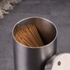 AYCCNH Stainless Steel Toothpick Holder Dispenser, Thickening Tooth Picks Container with 400 Pieces Bamboo Toothpicks for Teeth