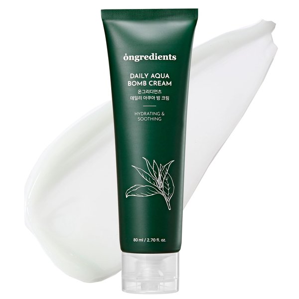 ONGREDIENTS Green Tea Cooling Cream, Water Gel Cream, Hydrating Cream For Oily Skin, Niacinamide, Hyaluronic Acid, 2.70 Fl Oz, 1 Pc