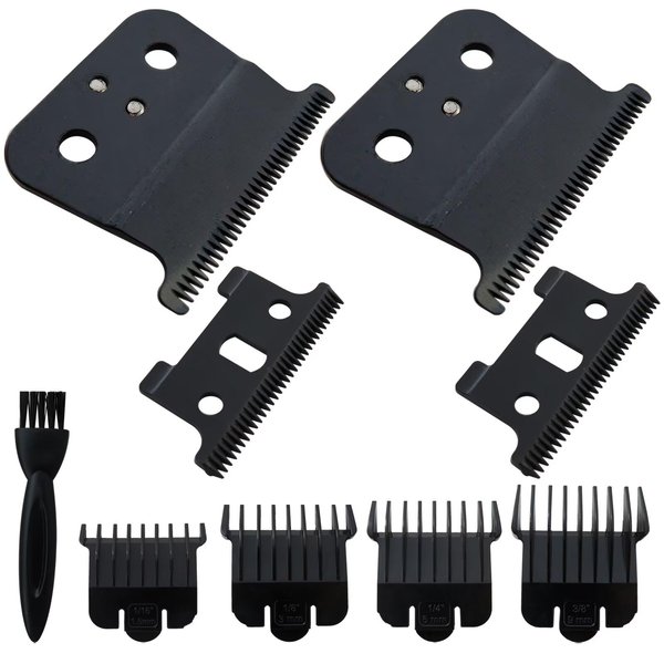 Long-Wearing Replacement Men Hair Clipper T Blade Kit Fits for Andis T Outliner,Blackouts,GTX, GTO, GO Cordless/Corded Trimmer,Replaces for Andis #04710#04521(Black)