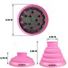 Collapsible Hair Dryer Diffuser,Silicone Dryer Hair Diffuser for Curly Hair- ​​​Lightweight Portable Travel ​Folding Design ​Fit Most Hair Dryers with Nozzle Diameter D-1.57Inch to 1.96 Inch (Pink)